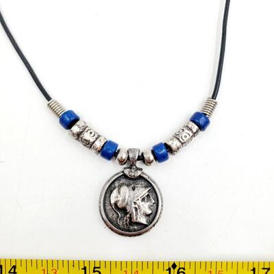 BLUE AND SILVER TONED BEADED NECKLACE BUNDLE OF 2