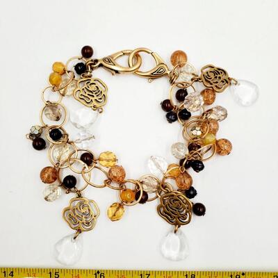 EARTH AND GOLD TONED BRACELET AND ACCESSORY BUNDLE