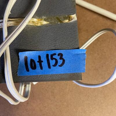 lot 153- (2) extension cords, power supply