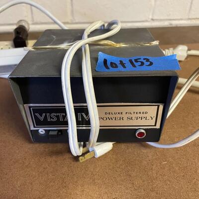 lot 153- (2) extension cords, power supply