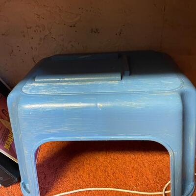 lot 161- Misc. bundle of records, stool