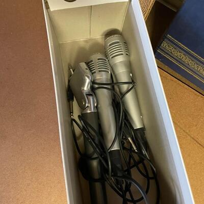 lot 162- (2) books of records, pair of (2) microphones