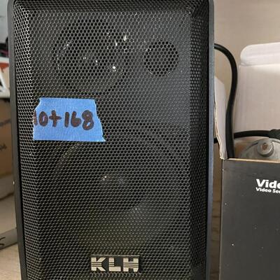 lot 168- KLH speaker, video secu ccd video camera