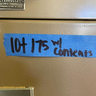 lot 175- filex filing cabinet with contents