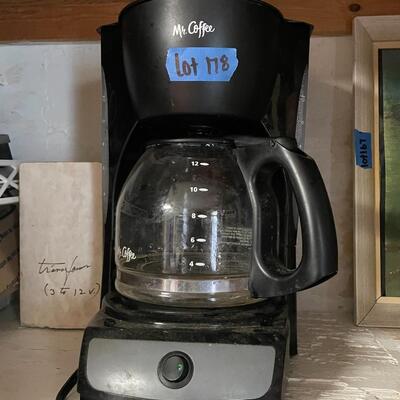 lot 178- Mr. coffee maker