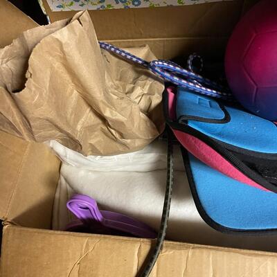 lot 183- box of misc. blanket materials, and more