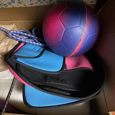lot 183- box of misc. blanket materials, and more