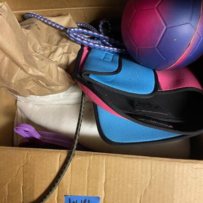 lot 183- box of misc. blanket materials, and more