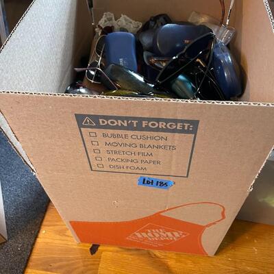 lot 185- Misc. box of glasses and glasses cases