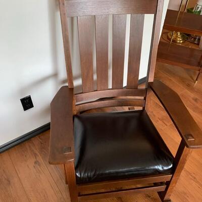 #21 Stickley Cushioned Seat Rocking Chair