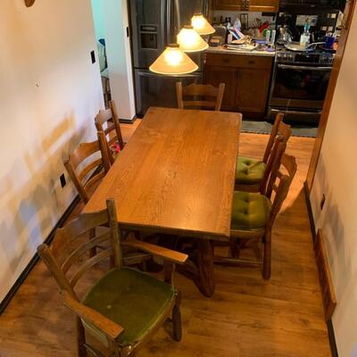 #23 GORGEOUS REAL WOOD Dining Room Table & 6 Chairs