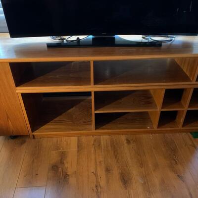 #26 Two Piece TV Stand/Entertainment Center Mid Century Modern (slides open to give more dimension)