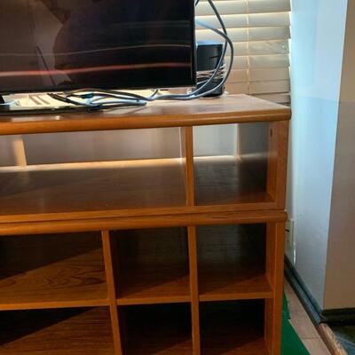 #26 Two Piece TV Stand/Entertainment Center Mid Century Modern (slides open to give more dimension)