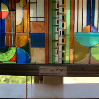 #81 Frank Loyd Wright Stained Glass Window Hanging
