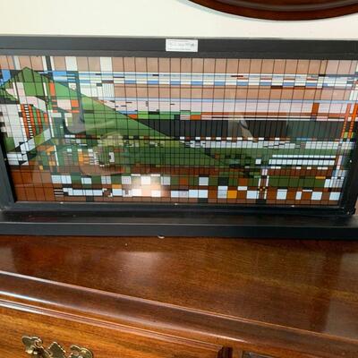 #103 Frank Lloyd Wright Standing Stained Glass Piece