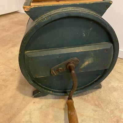 Antique wooden butter churn