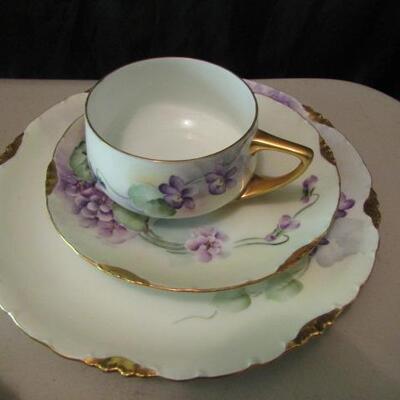 Three Luncheon Sets- Assorted Makers:  Each Set Includes Luncheon Plate, Cup, and Saucer