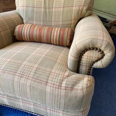 Lot PC: Wesley Hall Plaid Chair