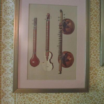 Vintage Print of International Stringed Instruments