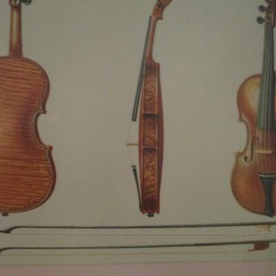 Vintage Print of Cello Instrument
