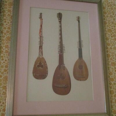 Vintage Print of Middle Eastern Stringed Instruments