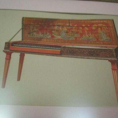 Vintage Print of Early Keyboard Instrument