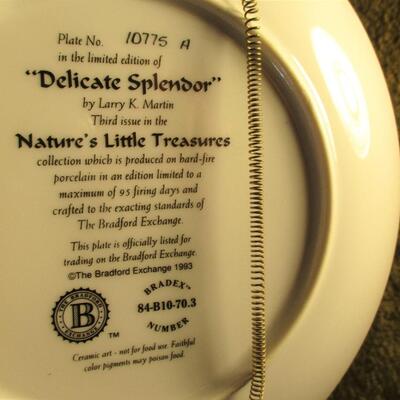 Set of Four Bradford Exchange Collector Plates Nature's Little Treasures