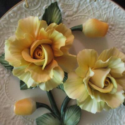 Franklin Mint The Yellow Roses of Capodimonte Collector Plate