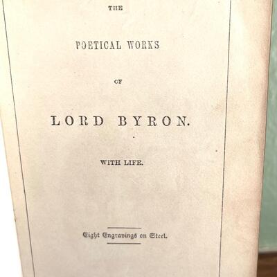 LOT 97 - Poetical Works of Lord Byron - Albert Vickers Personal Book