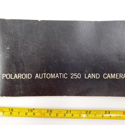 POLAROID AUTOMATIC 250 LAND CAMERA WITH ACCESSORIES AND POLAROID CARRYING CASE