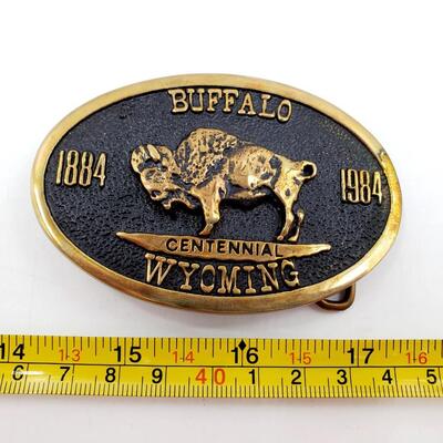 WYOMING BELT BUCKLE COLLECTION OF 3