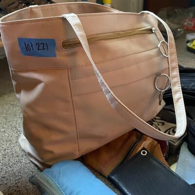 lot 221- Misc. bags, purses, wallets