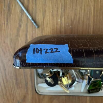 lot 222- box of misc. cuff links and tie clips