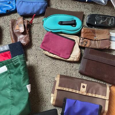 lot 226- Misc. bags, purses, wallets, bucket of misc. cards and more