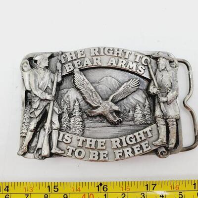 THE RIGHT TO BEAR ARMS AND AGRICULTURAL BELT BUCKLE BUNDLE OF 2