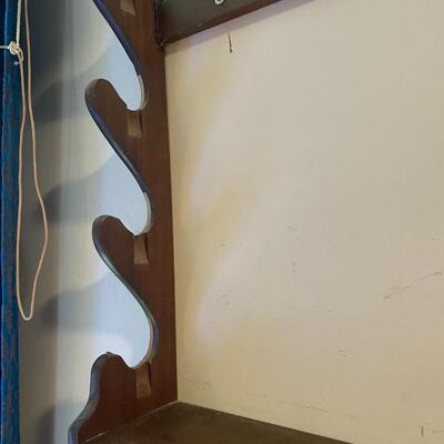 lot 233- hanging wooden wall shelf (must remove yourself), acurite