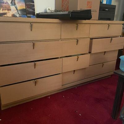 lot 237- Large multiple piece desk with contents