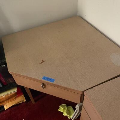 lot 237- Large multiple piece desk with contents