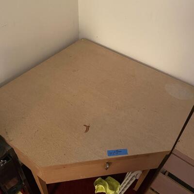 lot 237- Large multiple piece desk with contents