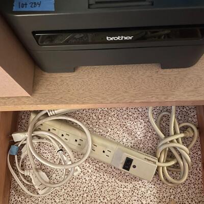 lot 237- Large multiple piece desk with contents