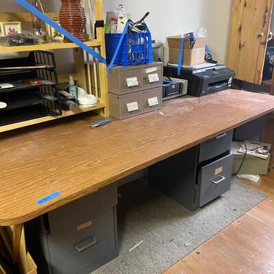 lot 242- filing cabinet table