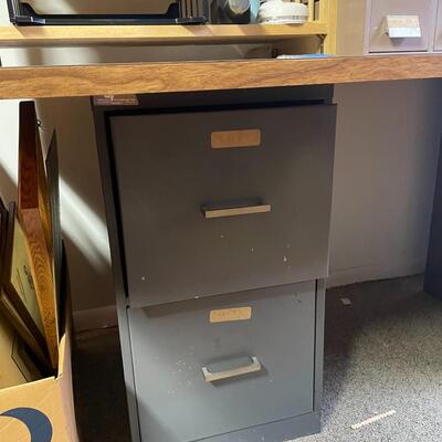lot 242- filing cabinet table
