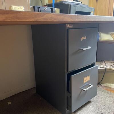lot 242- filing cabinet table