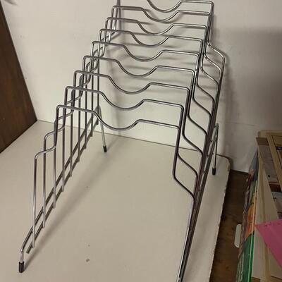 lot 249- shelves of items, books, cassettes, tools, lamps, videos circa 1950's, dell speakers, box, etc.