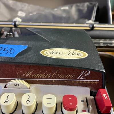 lot 250- Sears best medalist electric 12 type writer with bag and case