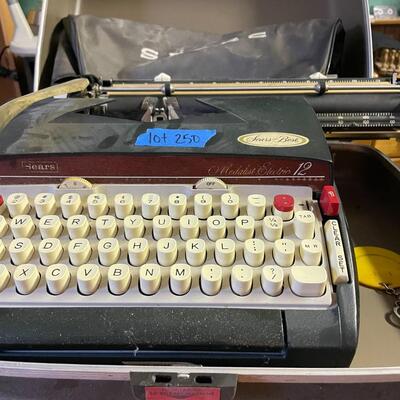 lot 250- Sears best medalist electric 12 type writer with bag and case