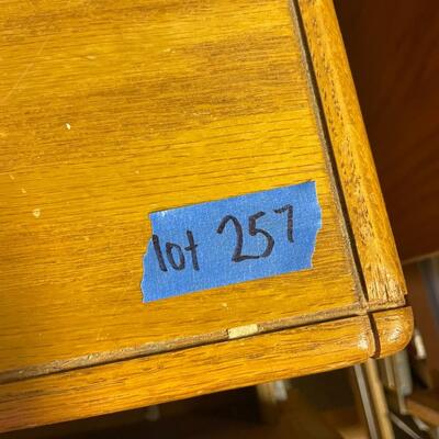 lot 257- (2) filing cabinets with key and contents