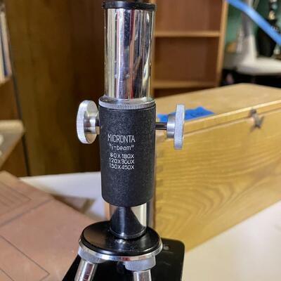 lot 261- Micronta microscope with box, slides