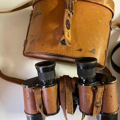 lot 262- Sky searcher 4 x 30 telepower lens binoculars, Bausch and comb optical Co. USA binoculars with original case