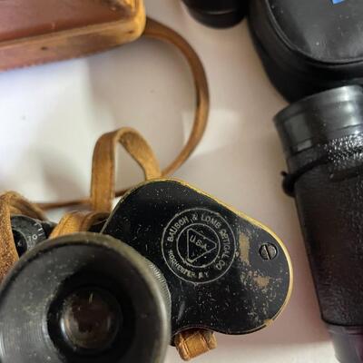 lot 262- Sky searcher 4 x 30 telepower lens binoculars, Bausch and comb optical Co. USA binoculars with original case